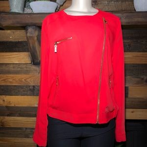 Sharp Red CHAUS Zipper Jacket